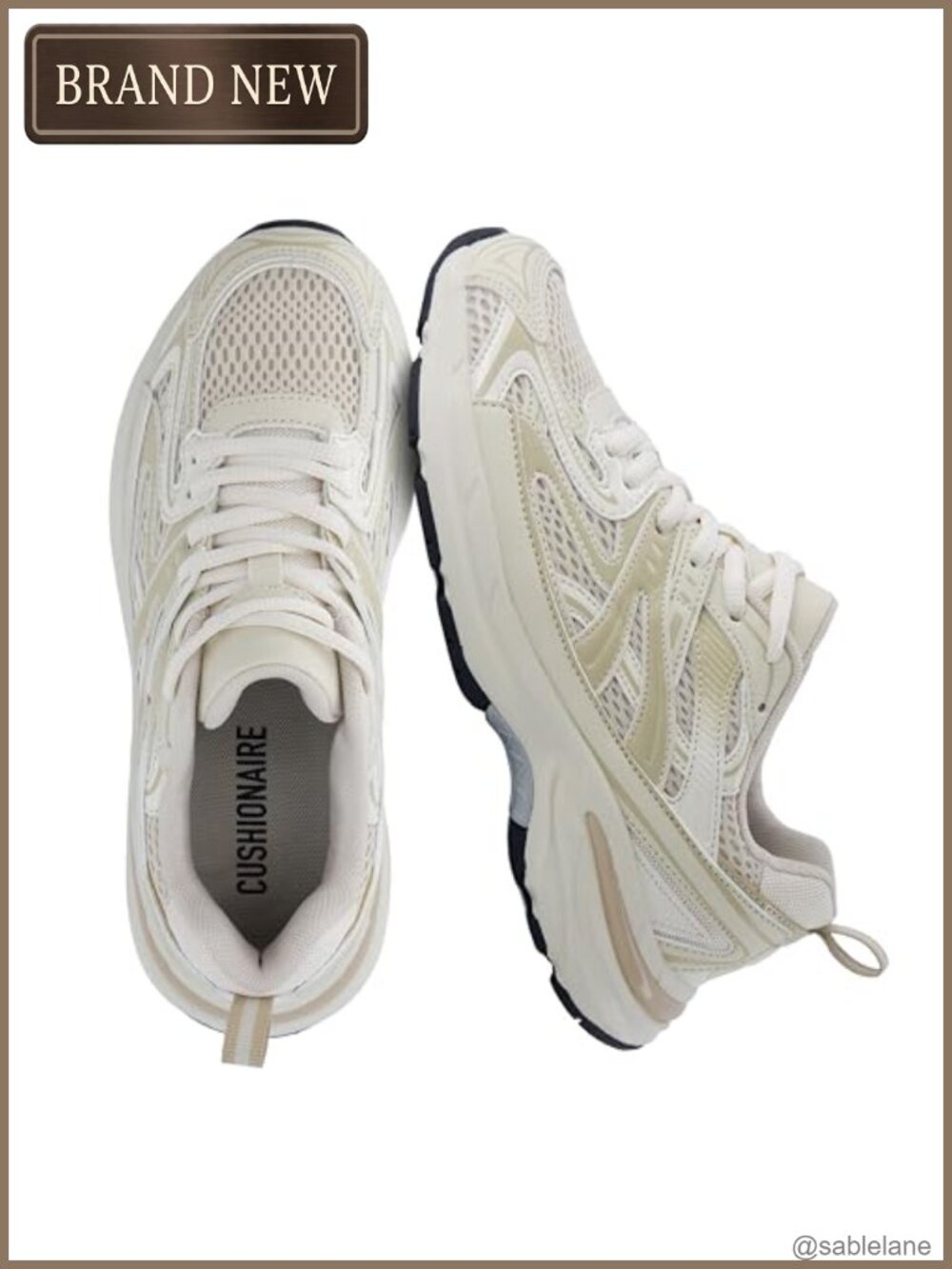 Cushioned Walking Sneakers for Women, Breathable Vegan Leather Lace-Up Tennis